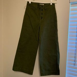 Madewell green high waisted pants size 26